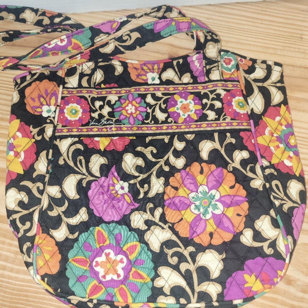 Vera Bradley Quilted Handbag Purse * Suzani Floral Tote Bag Boho Shoulder Bag